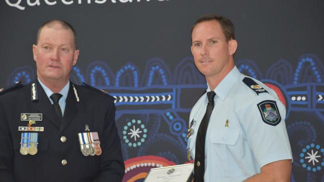 Acting Senior Sergeant Mitch Benson at the Mackay District Awards Ceremony 2021. Picture: Lillian Watkins