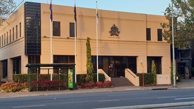 The West Torrens Council chambers on Sir Donald Bradman Drive, Mile End.