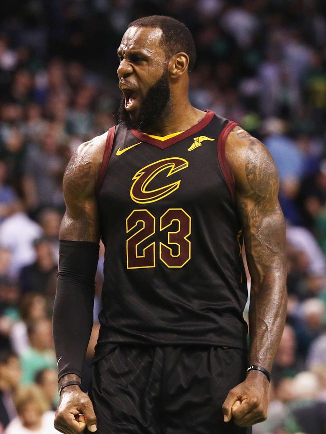 LeBron wore 23 at Cleveland. Photo: Maddie Meyer/Getty Images/AFP