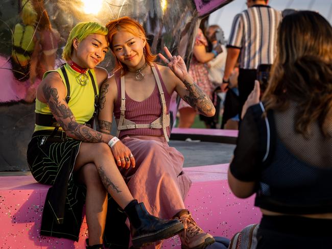 One matched their hair with their outfit. Picture: Emma McIntyre/Getty Images for Coachella