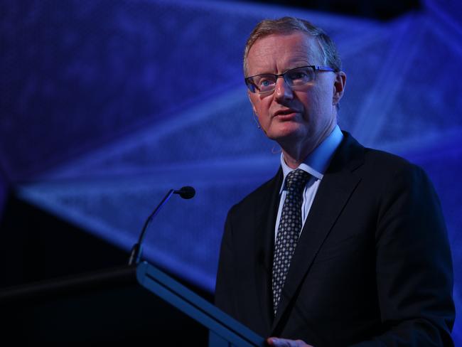 23/05/2018. Reserve Bank Governor Philip Lowe, gives keynote address at the Australia-China Relations Institute at UTS in Sydney, followed by Q and A discussion with former politician Professor Bob Carr. Britta Campion / The Australian