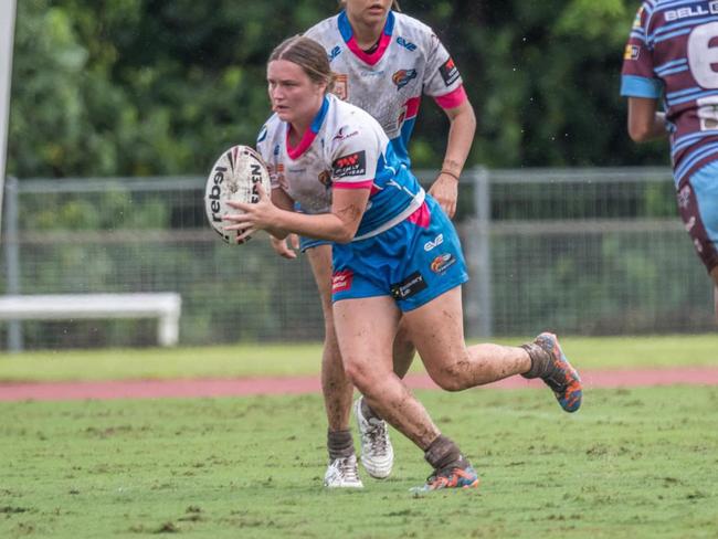 Teesha Potts in action for the Northern Pride during the Harvey Norman Under 19s. Picture: Supplied