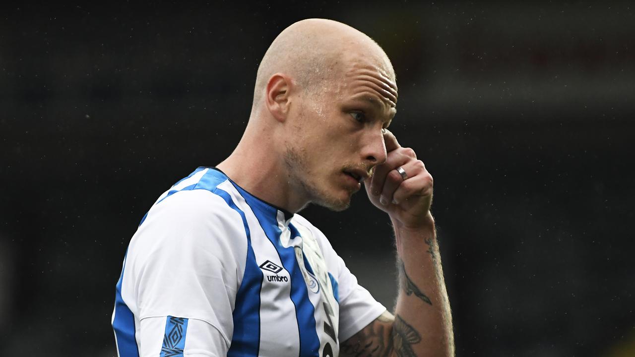 Aaron Mooy playing for Huddersfield Town in pre-season last week. (Photo by George Wood/Getty Images)