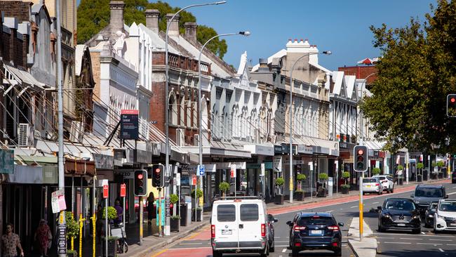 Oxford Street in Paddington where there was a plan to halve the number of traffic lanes to accommodate a new cycleway has been reversed by the Woollahra Council on November 15, Picture: Julian Andrews.