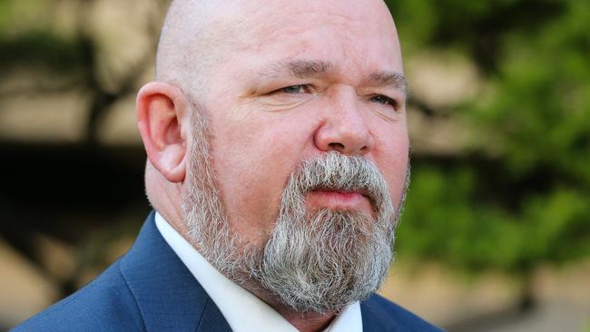 SYDNEY, AUSTRALIA - Newswire Photos - MAY 15: President of the Police Association of NSW, Kevin Morton provides an update on Police recruitment during a press conference at Parliament House in Sydney. Picture: NCA Newswire / Gaye Gerard