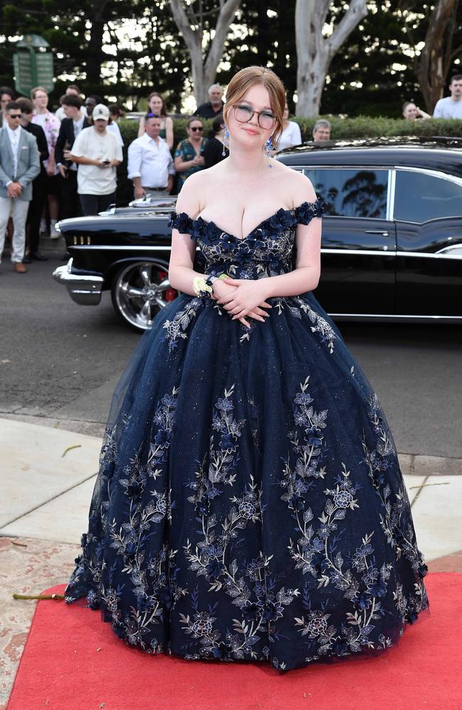 Erin Fleming at Centenary Heights State High School formal. Picture; Patrick Woods.