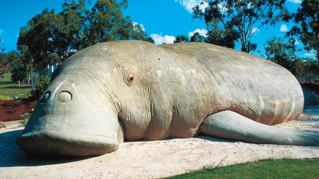 Giant Dugong Statue at Rockhampton Dreamtime Cultural Centre. Picture: Tourism and Events Queensland