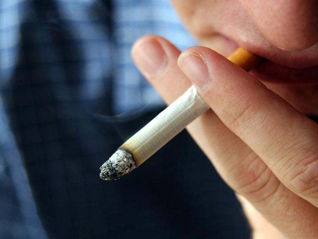 Smoker inhaling on cigarettePhoto Warren Lynam / Sunshine Coast Daily