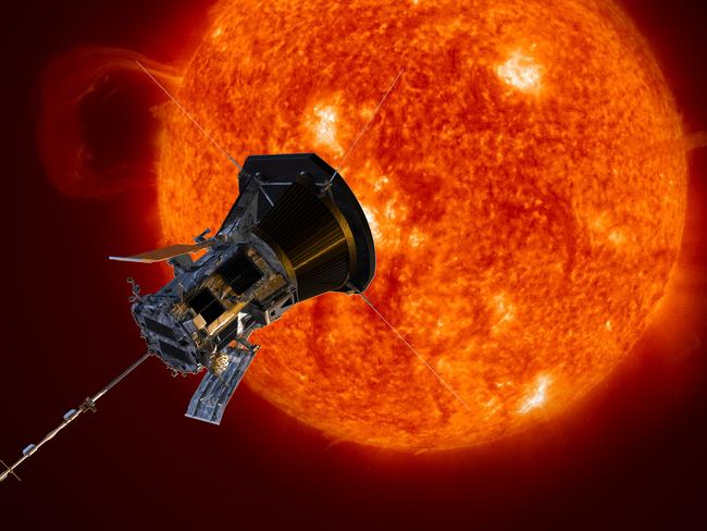 NASA’s Parker Solar Probe “is in good health and operating normally” ahead of its flight around the sun on Christmas Eve, the agency announced. Picture: NASA