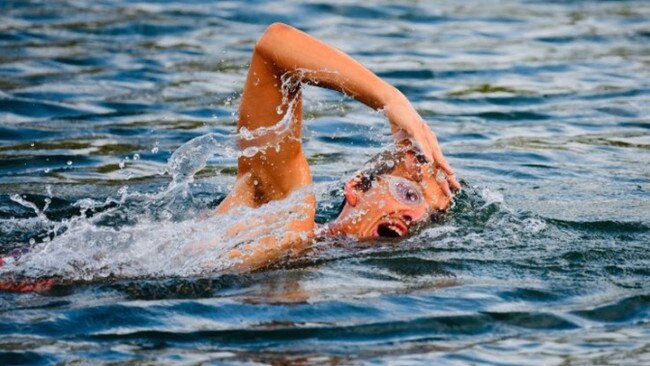 Travis Coleman regularly swims 1500m in triathlon competitions. Picture: supplied