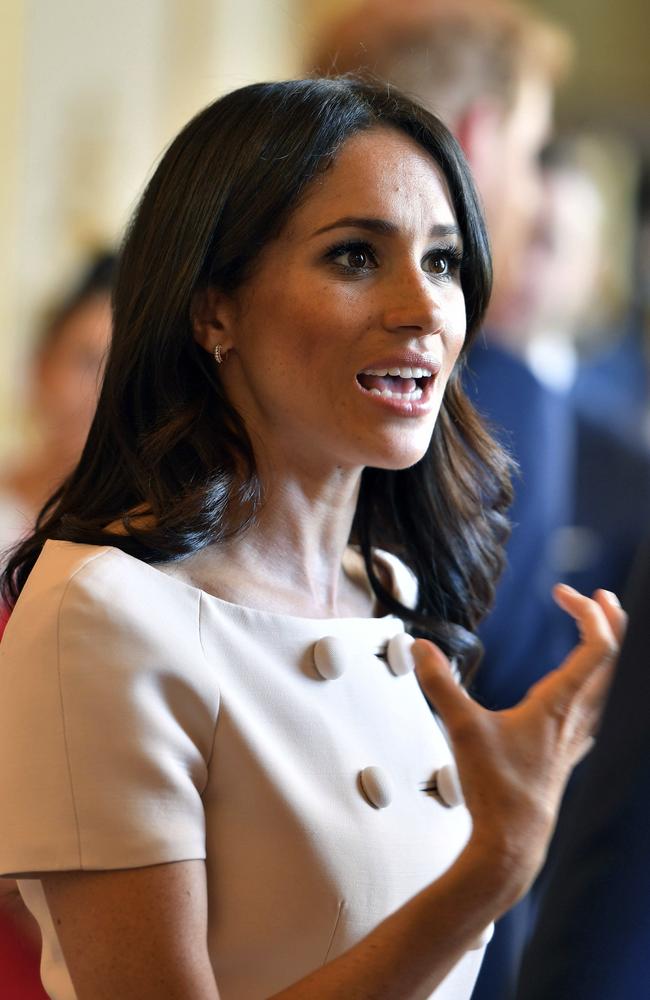 Meghan Markle at Buckingham Palace. Picture: AP