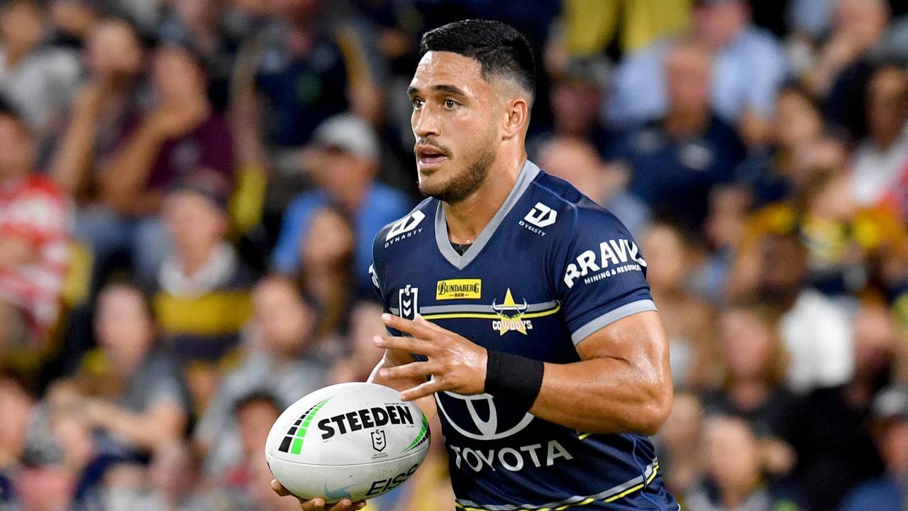 North Queensland Cowboys against St George Illawarra at Queensland Country Bank Stadium. Cowboys Valentine Holmes. Picture: Evan Morgan