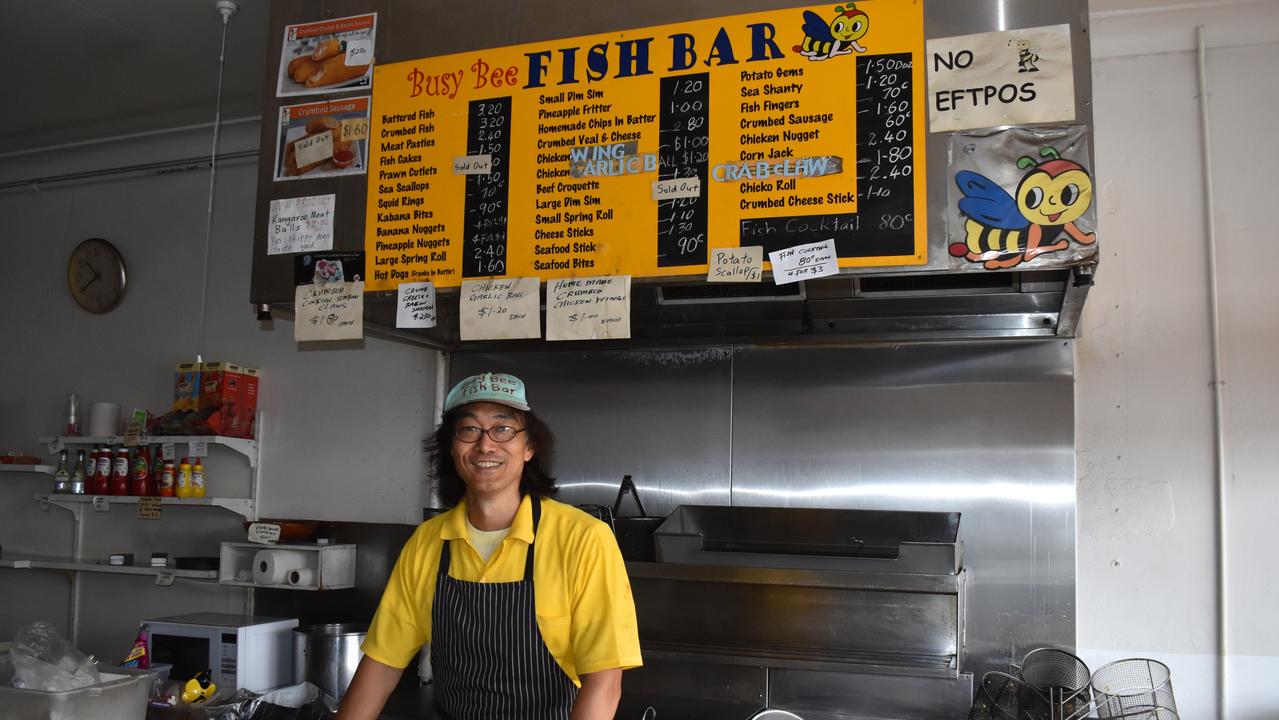 Andrew Wong opens up about his father Kent's passing, his Bundaberg memorial service and what the future holds for the Busy Bee Fish Bar and its world famous battered chips. Picture: Rhylea Millar