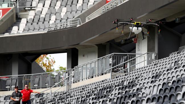 Bankwest Stadium in Parramatta is looking at all options for ensuring the stadium remains virus free if crowds are eventually allowed to return. Picture: Toby Zerna