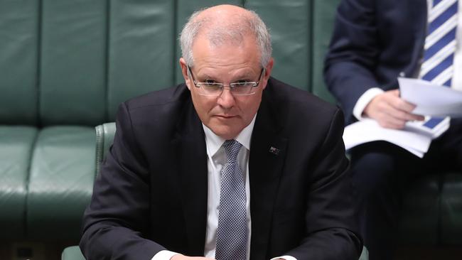 PM Scott Morrison before Question Time on Wednesday. Picture: Kym Smith