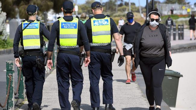 Victoria Police have been granted extraordinary powers during the pandemic. Picture: AFP