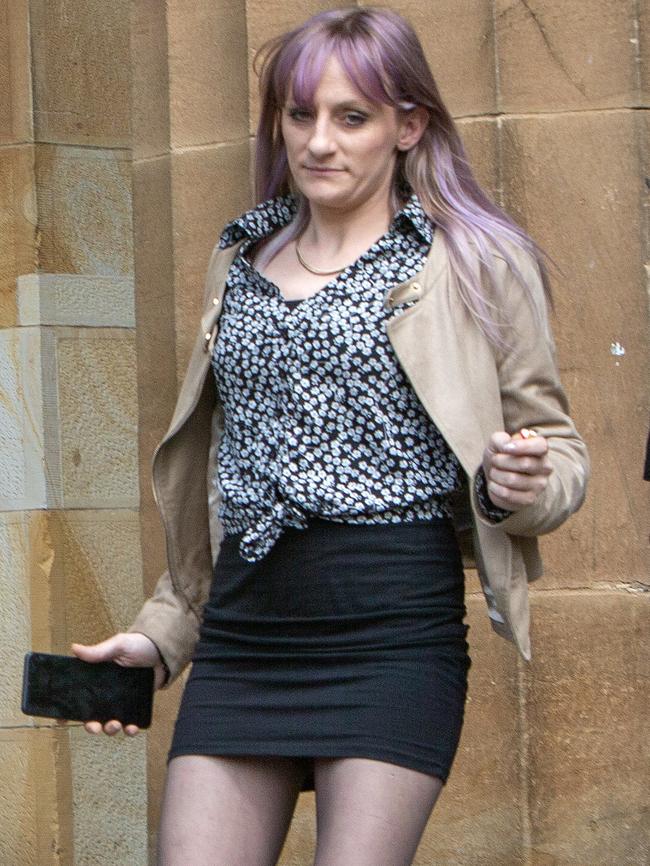 Emma Short leaving Adelaide Magistrates Court after a court appearance in October. Photo: Emma Brasier