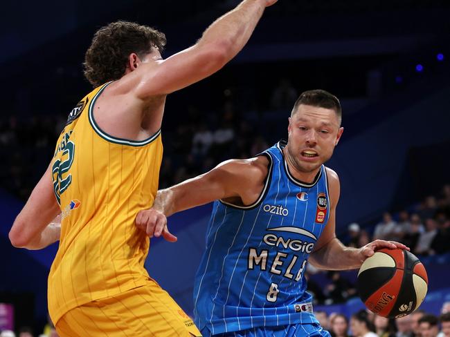 Matthew Dellavedova led Melbourne United to victory against the JackJumpers. Picture: Getty Images