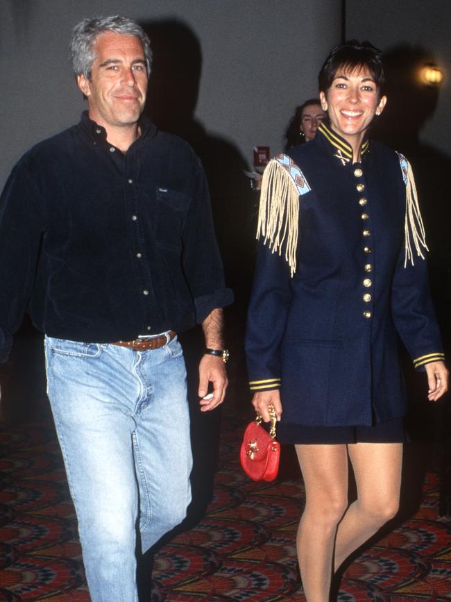 Jeffrey Epstein and Ghislaine Maxwell in 1995. Picture: Getty Images