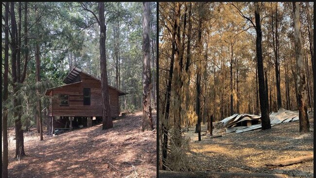 Russell Crowe showed the damage fires caused to his property.