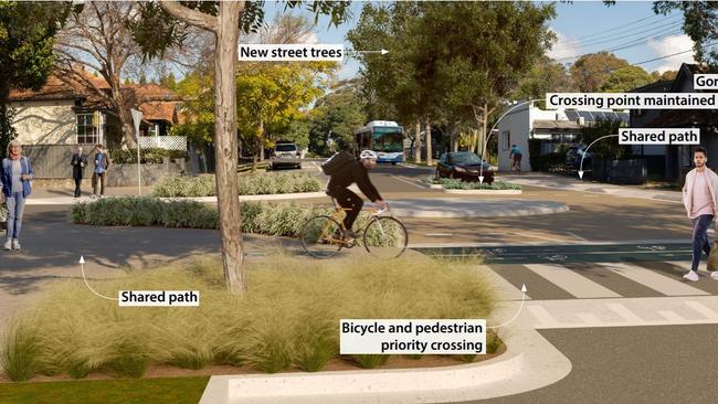 A concept image of the bike path.