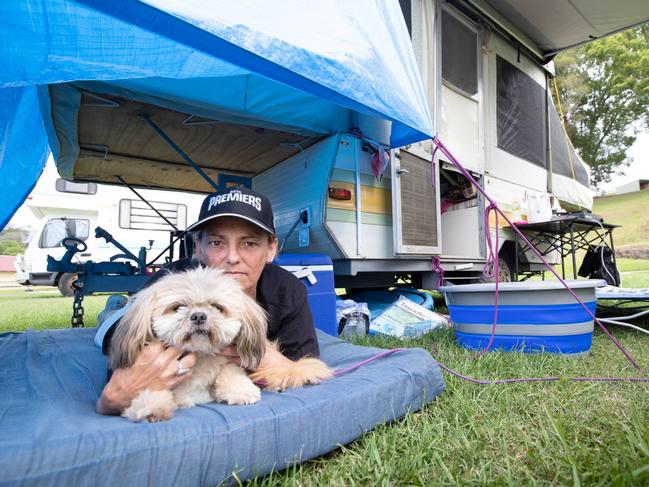 Wendy Riddoch from Townsville with her dog Teddy. Picture: Danielle Smith