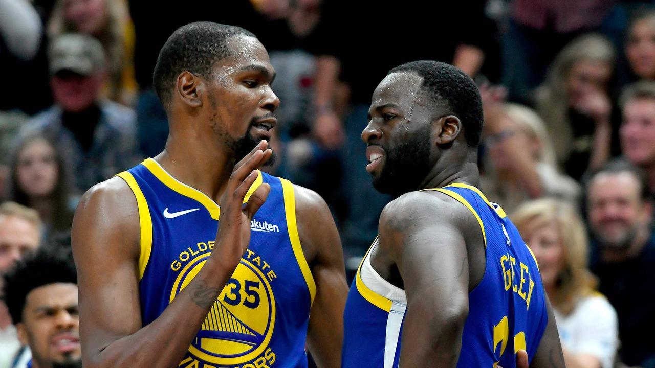 Kevin Durant and Draymond Green will come head-to-head. (Photo by Gene Sweeney Jr. / GETTY IMAGES NORTH AMERICA / AFP)
