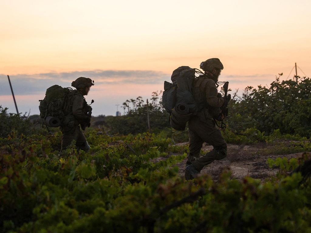 Israeli troops operating on the ground in the Gaza Strip amid the continuing conflict between Israel and Hamas. Picture: AFP