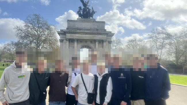 St Pat’s students on their trip. There is nothing to suggest the students included in this picture were those drinking in the pub. Pictures: Supplied