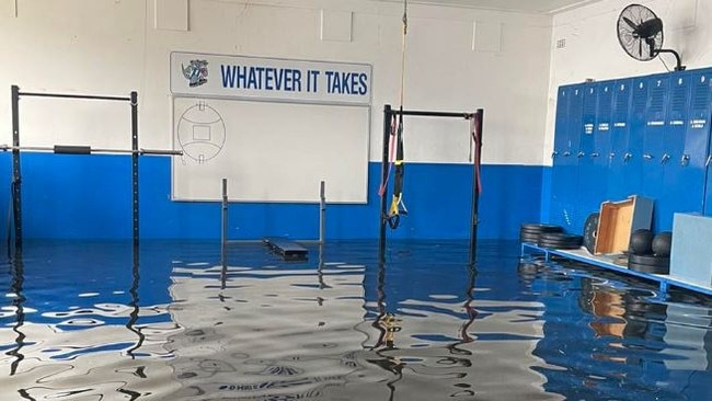 Corowa-Rutherglen's flooded changerooms. Picture: Supplied