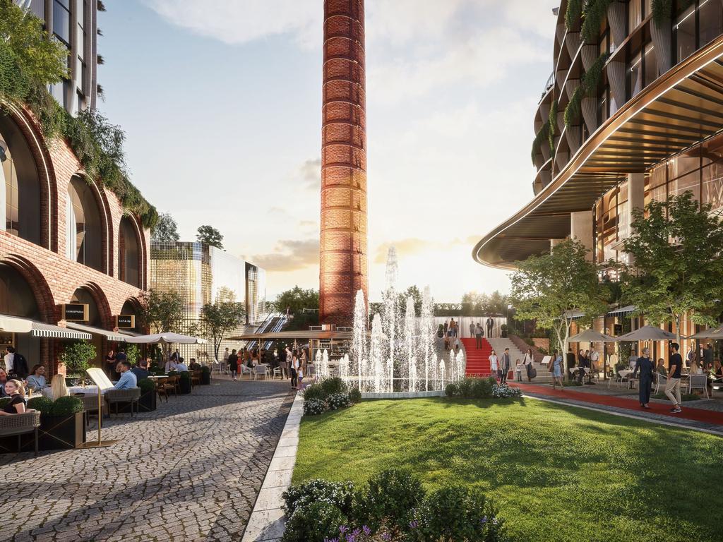 An artist's impression of the revamped plans for a major redevelopment of the jam factory precinct in Prahran.