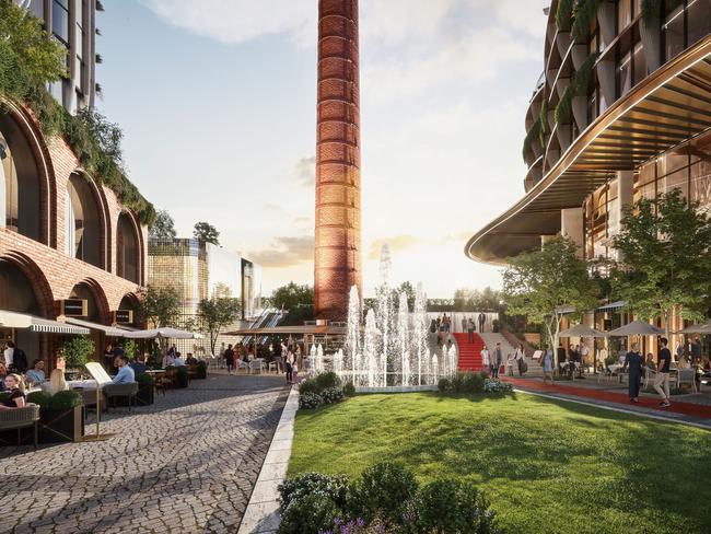 An artist's impression of the revamped plans for a major redevelopment of the jam factory precinct in Prahran.