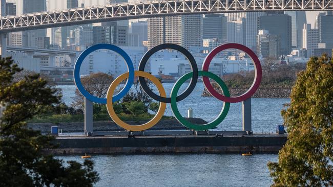 The Tokyo 2020 Olympic rings.