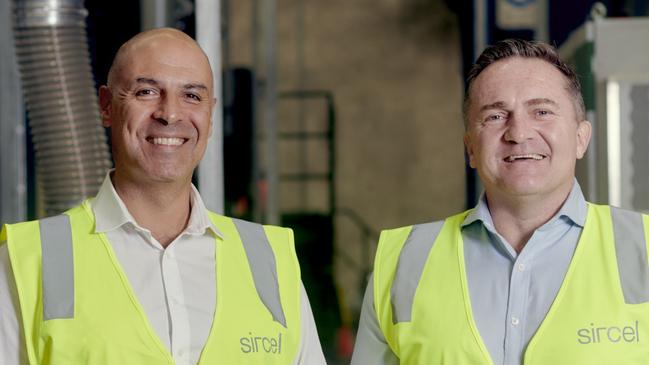 Sircel chief executive Anthony Karam with Cam Bain, Head of Major Projects and Services. Picture: Supplied.