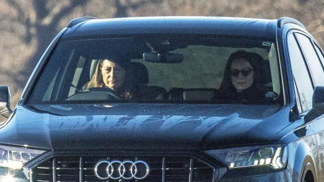 Kate at right, with mother Carole in the driver’s seat. Picture: BACKGRID