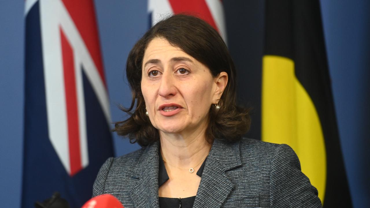 Premier Gladys Berejiklian resigns. Picture: NCA NewsWire / Jeremy Piper