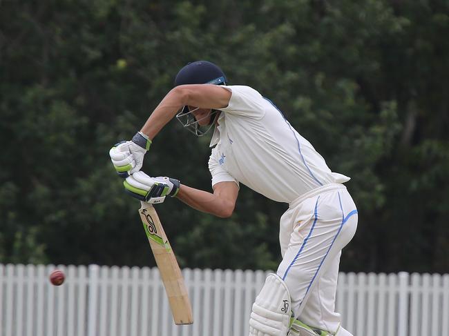 Day two of Queensland Premier Cricket game between Gold Coast and Valleys at Bill Pippen Oval, Robina. Dolphins batsman Hugo Burdon. Pic Mike Batterham