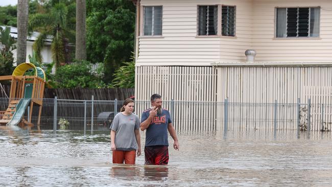 Floodwaters in Ingham on Wednesday. Picture: Adam Head