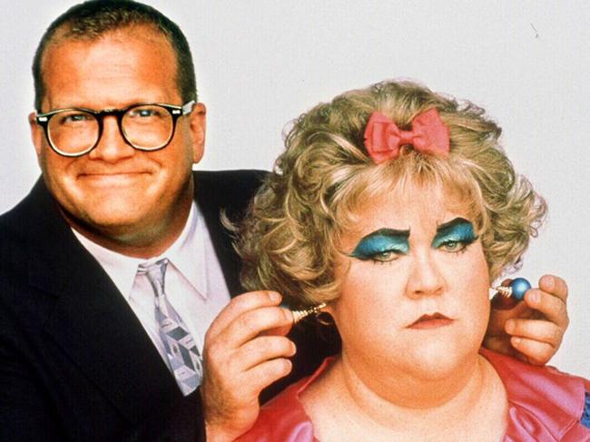 1Apr98 Drew Carey and Kathy Kinney star in The Drew Carey Show.  f/l/Actors/Television Programs