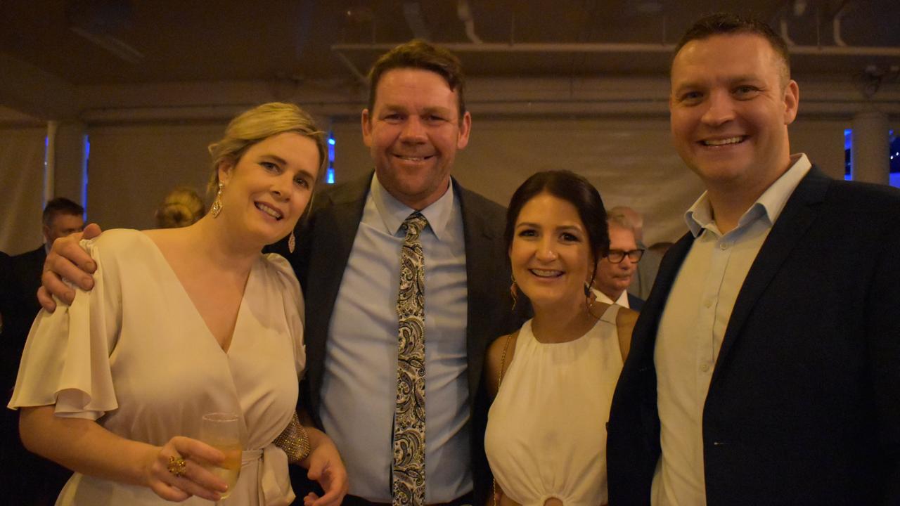 Adam and Samantha Bradshaw from Jacaranda Family Dental and Damien and Lorraine Smith from Mary River Vets at the Gympie Business Awards 2022.