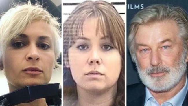 (L-R) Halyna Hutchins, Hannah Gutierrez-Reed, Alec Baldwin. Picture: Supplied