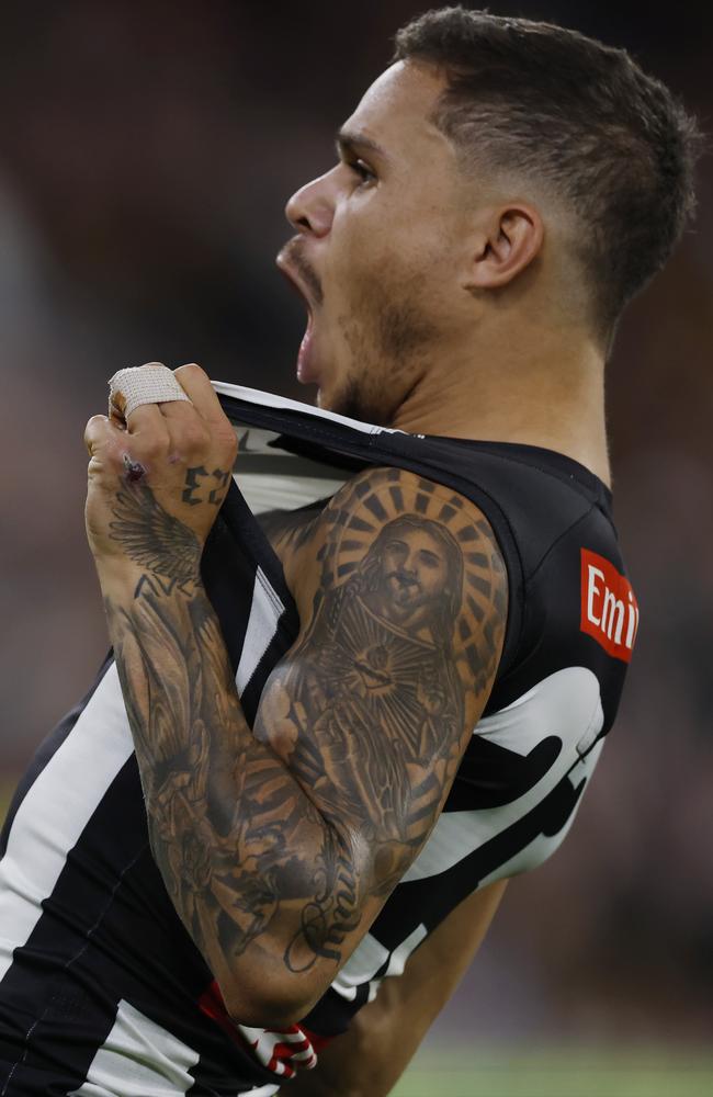 Craig McRae expects Hill to play despite missing training on Wednesday. Picture: Michael Klein
