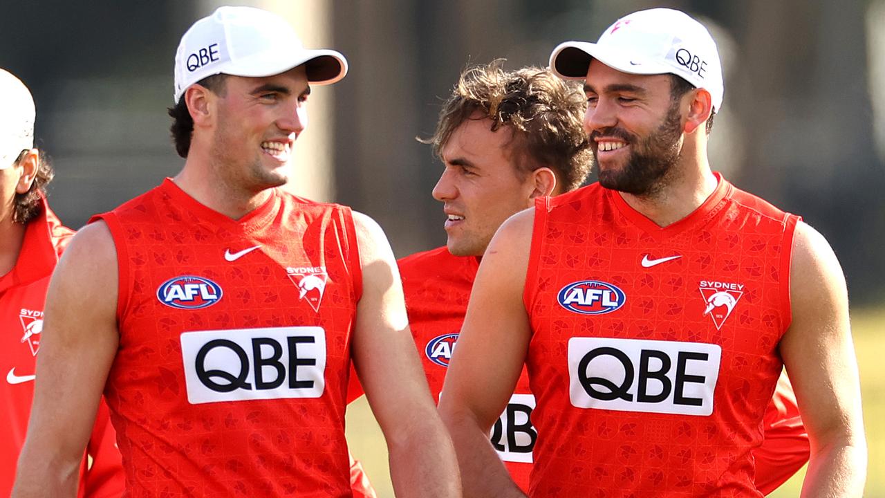 Tom and Paddy McCartin are enjoying living in the same city and playing in the same side after being separated for several years. Picture: Phil Hillyard