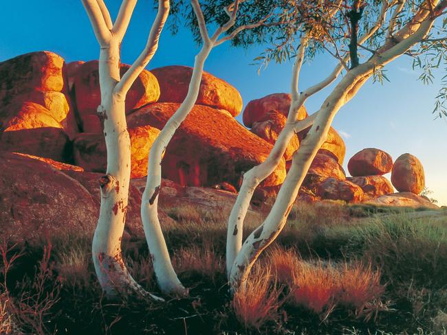 The Devils Marbles are a beautiful rock formation in Central Australia.