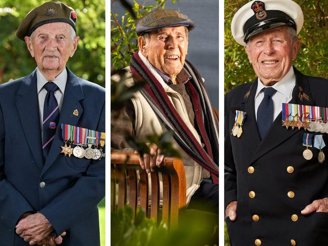 Harvey Brown, Dudley Robers and Reg Swanborough ... brave South Australians who we honour for their service.