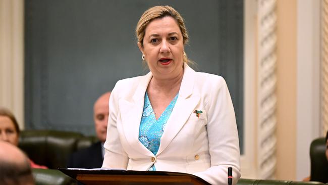 Queensland Premier Annastacia Palaszczuk introduced the Path to Treaty Bill 2023 at Parliament House on Wednesday, February 22. Picture: NCA NewsWire / Dan Peled