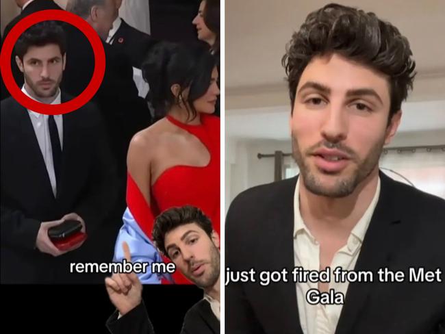 Italian model Eugenio Casnighi has claimed he was fired from working at the Met Gala.