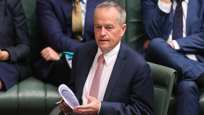 Opposition Leader Bill Shorten in question time yesterday. Picture: Kym Smith