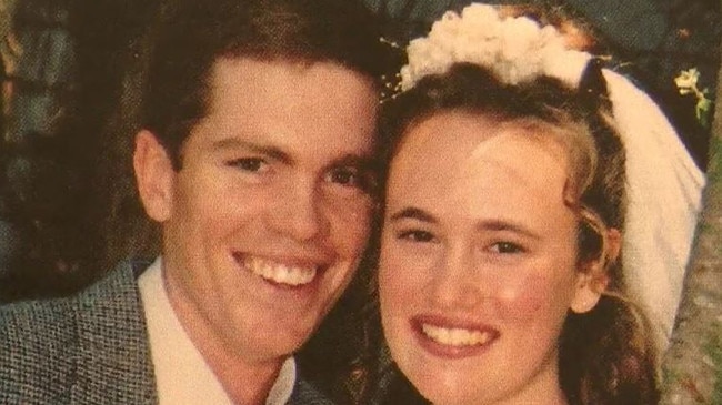 Nathaniel Train pictured with Stacey Train, who later married his brother Gareth. Picture: A Current Affair