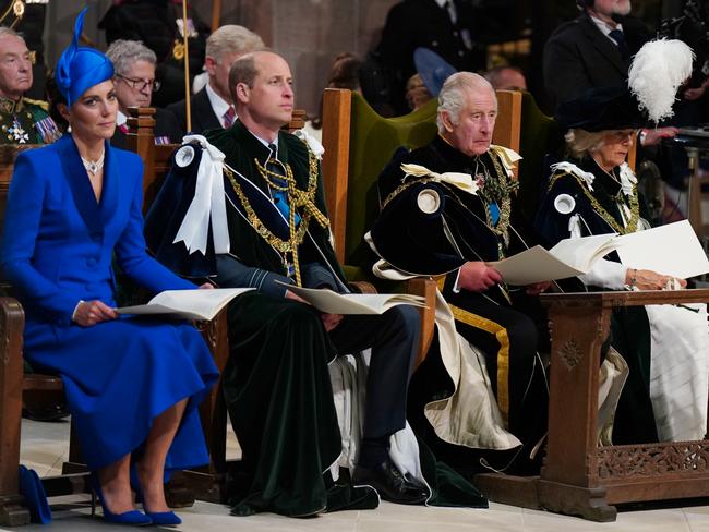 The four senior members of the royal family watchon. Picture: Getty Images